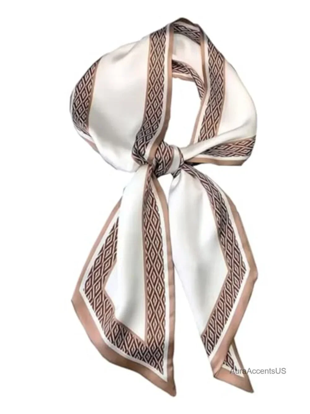 Silky Satin Headscarf Wrap Lightweight Fashion Neck Scarf Handbag Accessory